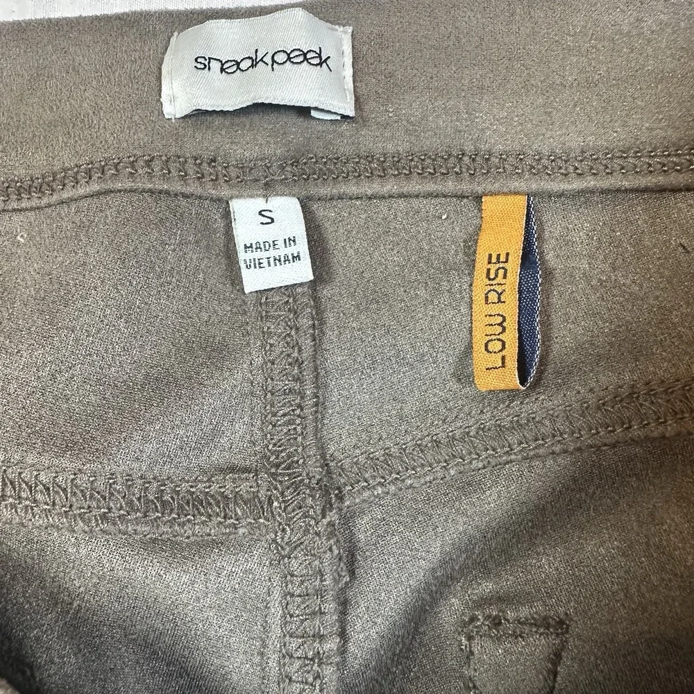Sneak Peak Suede Brown Skinny Legging Low Rise Size Small NWOT - Picture 6 of 10
